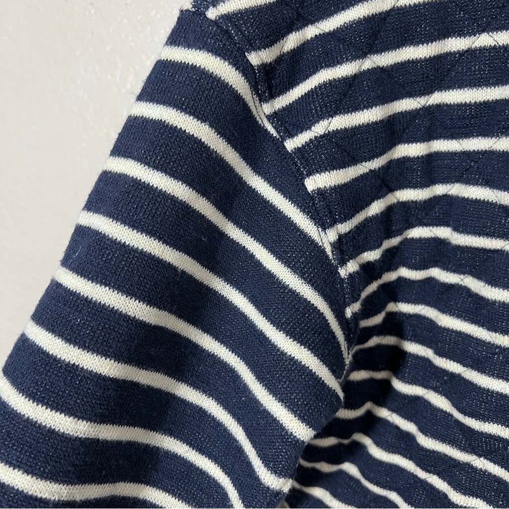 Madewell Quilted Studio Mockneck Sweatshirt in Stripe in size XS - Picture 10 of 11